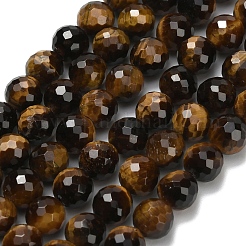 Natural Tiger Eye Beads Strands&nbsp;G-L642-F01-6mm