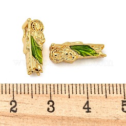 Rack Plating Brass Enamel Beads&nbsp;KK-Z063-08G