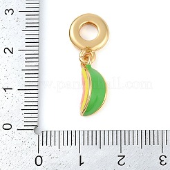 Rack Plating Brass Enamel European Dangle Charms&nbsp;KK-P287-26G