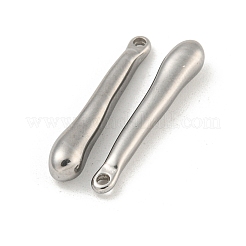 変色しない304ステンレススチールペンダント  バーチャーム  ステンレス鋼色  25~39x4.5~11x4~4.5mm  穴：1~1.2mm  2個/セット&nbsp;STAS-N103-150P