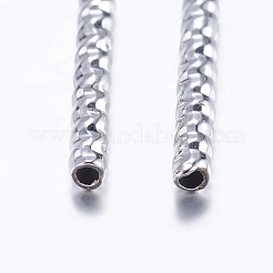 真鍮製チューブビーズ  チューブ  多面カット  ミックスカラー  10x1.5mm  穴：0.8mm&nbsp;KK-K197-39