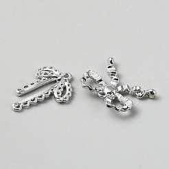 合金のチベット風チャーム  ちょう結びのチャーム  アンティークシルバー  11~46.5x12~42.5x2~6.5mm  穴：1.2~3mm  15個/セット&nbsp;FIND-WH0750-193