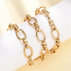 10MM 304 Stainless Steel Oval Link Chain Necklaces for Women&nbsp;NJEW-G194-04G
