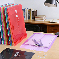 36個 12色長方形PPプラスチックファイルポケット  フォルダーバッグ  事務用品  ミックスカラー  330x248~250x0.7~2mm  3個/カラー&nbsp;AJEW-WA0004-67