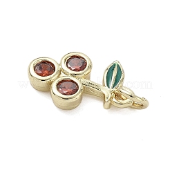 Brass Micro Pave Cubic Zirconia Charms&nbsp;KK-K368-04C-G
