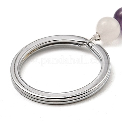 Natural & Synthetic Gemstone Cone Pendant Keychain&nbsp;G-Z033-08P