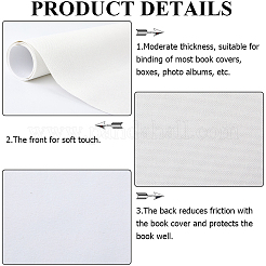 ナイロン生地  綴じ布  長方形  ホワイト  890x430mm&nbsp;DIY-WH20062-133A