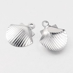 シェル 316 サージカルステンレス フィリグリー チャーム  ステンレス鋼色  12x10x2mm  穴：1mm&nbsp;STAS-M258-14
