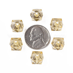 透明なアクリルビーズ  多面カット  キューブ  バリーウッド  10x11x11mm  穴：2mm  約670個/500g&nbsp;MACR-S373-132-B09
