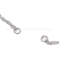304 Stainless Steel Singapore Chain Bracelet Makings&nbsp;AJEW-JB01321-02