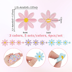 15 Sets 3 Colors Polyester Clothing Patches&nbsp;PATC-PH0001-75