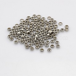 変色防止ロンデル 304 ステンレススチール ビーズスペーサー  ステンレス鋼色  3.5x1.3mm  穴：2mm&nbsp;LS-STAS-N020-01-3.5mm