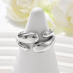 女性用304ステンレススチールカフリング  ステンレス鋼色  内径：18mm&nbsp;RJEW-A063-01F-P