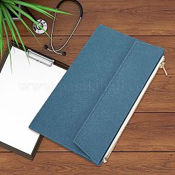 紙の請求書ジッパー付き保存袋  ファイルポケット  長方形  ダークターコイズ  205x120x6mm&nbsp;ABAG-WH20005-34A-03