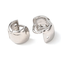 真鍮製フープピアス  ラックめっき  長持ちメッキ  鉛フリー＆カドミウムフリー  プラチナ  9x8mm&nbsp;EJEW-Q015-21B-P