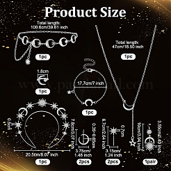 8 Styles Alloy Jewelry Sets&nbsp;SJEW-OC0001-02P