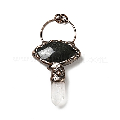 Natural Quartz Crystal & Labradorite Nuggets Big Pendants&nbsp;G-D468-19R