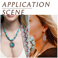 16Pcs 8 Styles Synthetic Turquoise Pendants&nbsp;FIND-TA0002-15
