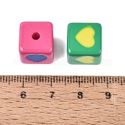Two Tone Opaque Acrylic Beads&nbsp;OACR-N162-01