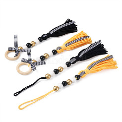 4Pcs 2 Style Senior Year Theme Woolen Yarn Tassels Pendant Decorations&nbsp;HJEW-CF0001-18