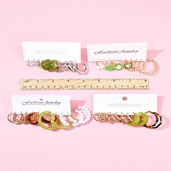 5 Sets 5 Colors Alloy Hoop Earring Sets&nbsp;EJEW-FS0001-23A
