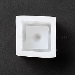 正方形の香りのキャンドルシリコーン型  ホワイト  62x60x56mm&nbsp;DIY-K047-07