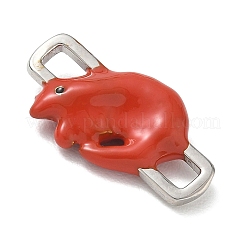 Brass Enamel Connector Charm&nbsp;KK-CBA4231-01C-P