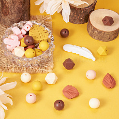 12 Style Food Grade Eco-Friendly Silicone Focal Beads&nbsp;SIL-BT0001-07