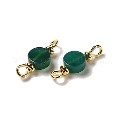 Dyed Natural Green Agate Connector Charms&nbsp;FIND-C046-07G