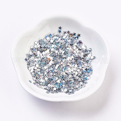オーナメントアクセサリープラスチック製スパンコール/スパンコールビーズ  スター  銀  2.5x2.5x0.1mm  約450000個/ポンド&nbsp;PVC-G001-05A