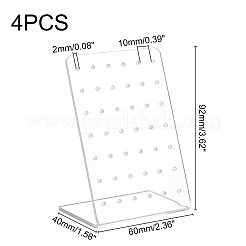 有機ガラスディスプレイ  ジュエリーディスプレイラック  クリアピアスハンガー  長方形  透明  60x40x92mm&nbsp;ODIS-PH0001-23-WH