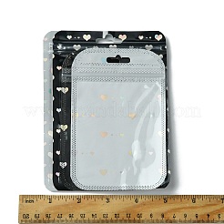 40Pcs 4 Styles Rectangle Laser Plastic Yin-yang Zip Top Gift Bags&nbsp;OPP-FS0001-05
