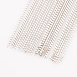 変色防止スチールビーズ針  ステンレス鋼色  80x0.45mm  約25~30個/袋&nbsp;ES003Y