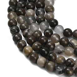 Natural Volcanic Agate Beads Strands&nbsp;X-G-G305-A01-6mm