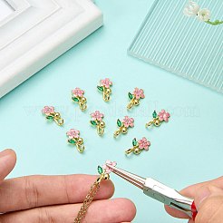 10Pcs Brass Micro Pave Cubic Zirconia Pendants&nbsp;KK-SZ0003-25