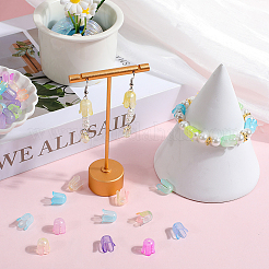 540Pcs 9 Colors Transparent Acrylic Beads Caps&nbsp;TACR-SC0001-34
