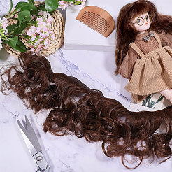 PP Doll Wig Long Curly Hair&nbsp;DIY-WH0591-249C-20
