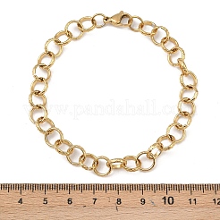 Fashionable 304 Stainless Steel Engraved Bubbles Cable Chain Bracelets&nbsp;STAS-A028-B087G