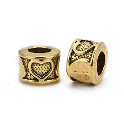 Tibetan Style Alloy Column European Bead Enamel Settings&nbsp;TIBEB-5087-AG-LF