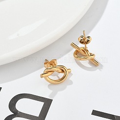 304 Stainless Steel Stud Earrings&nbsp;EJEW-C099-19G