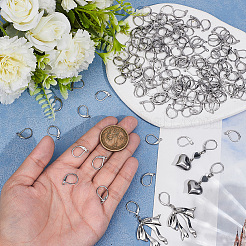 304ステンレススチールフレンチフックピアス金具160個  カン付き  ステンレス鋼色  15x10x1.5mm  穴：1.5mm&nbsp;STAS-BBC0009-36