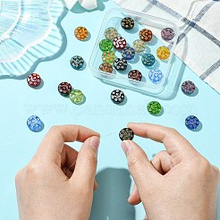 26Pcs 13 Colors Transparent Lampwork Beads&nbsp;LAMP-CJ0002-35