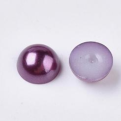 ABSプラスチックパール調カボション  半円  ミディアム蘭  8x4mm&nbsp;SACR-S738-8mm-Z47