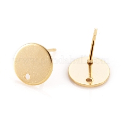 Flat Plate 201 Stainless Steel Stud Earring Findings&nbsp;STAS-I095-04-G