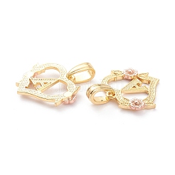 Real 18K Gold Plated Brass  Pendants&nbsp;KK-J042-43G-A