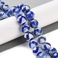 Natural Tibetan Wave Pattern dZi Agate Beads Strands&nbsp;G-B084-A05-01