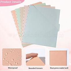 5Pcs PP Discbound Notebook Index Divider Sheets&nbsp;AJEW-WH20006-191B