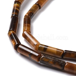 天然石タイガーアイビーズ連売り  コラム  13x4mm  穴：1.4mm  約28個/連  15.20''（38.6センチメートル）&nbsp;G-D464-04