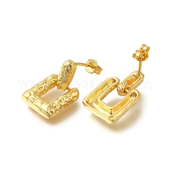 Rack Plating Square Brass Stud Earrings&nbsp;EJEW-I310-16G