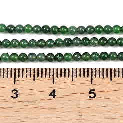 天然なヒスイビーズ連売り  ラウンド  2mm  穴：0.5mm  約168個/連  15.39''（39.1センチメートル）&nbsp;G-B175-B01-2mm